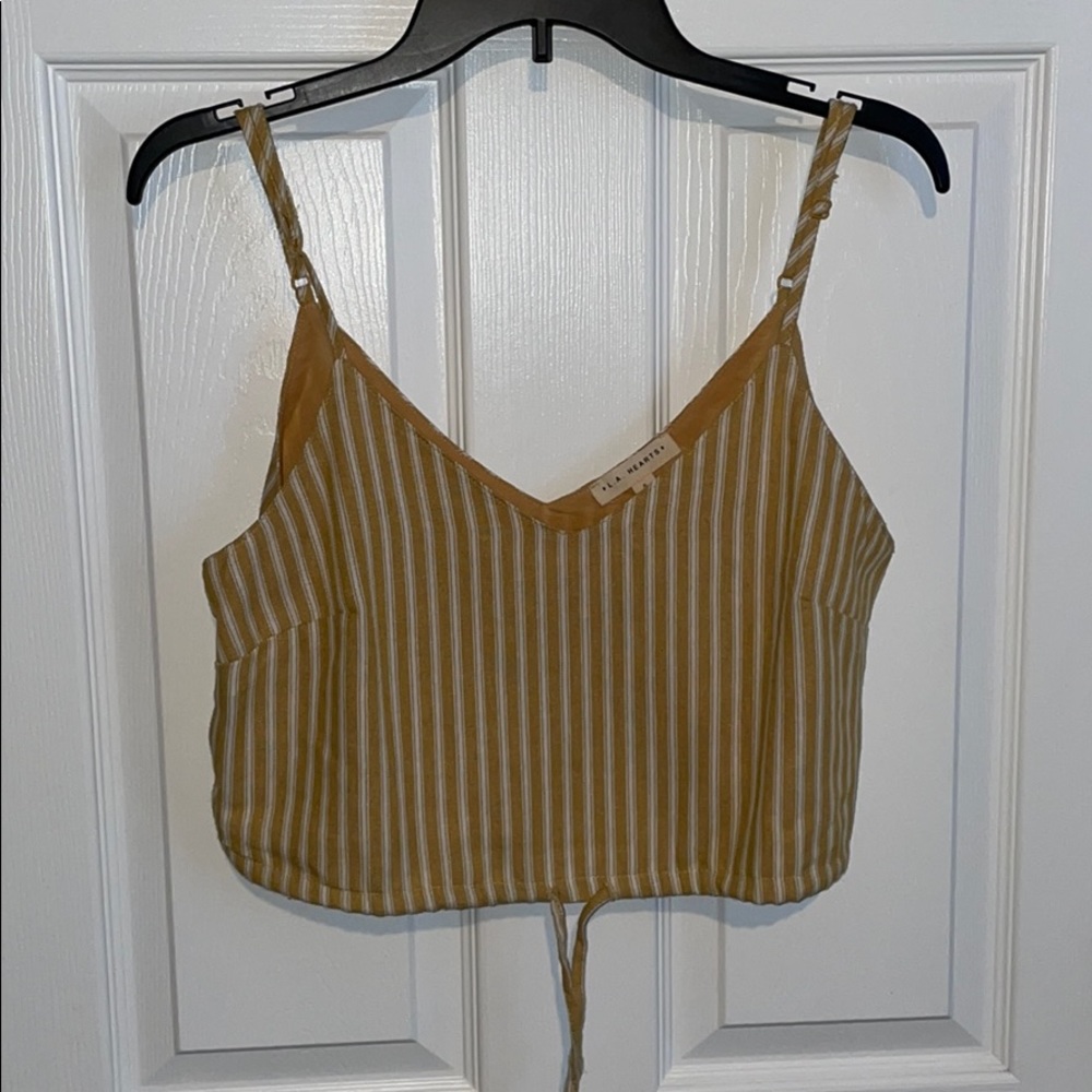 yellow loose fitting crop top! unworn!